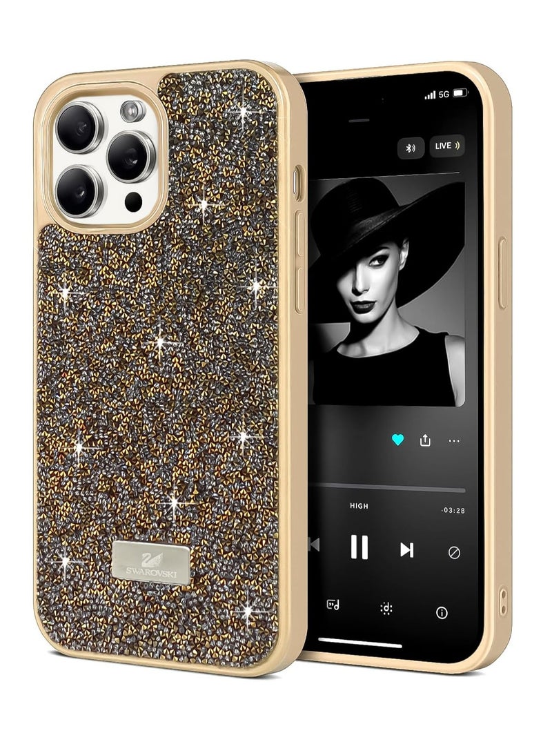 Case For iPhone 15 Pro Max 6.7-inch Case Glitter, Sparkle Diamond Crystal Bling Case with Bling, Ultra Thin Lightweight Full Body Shockproof Anti-Scratch Protective Cover
